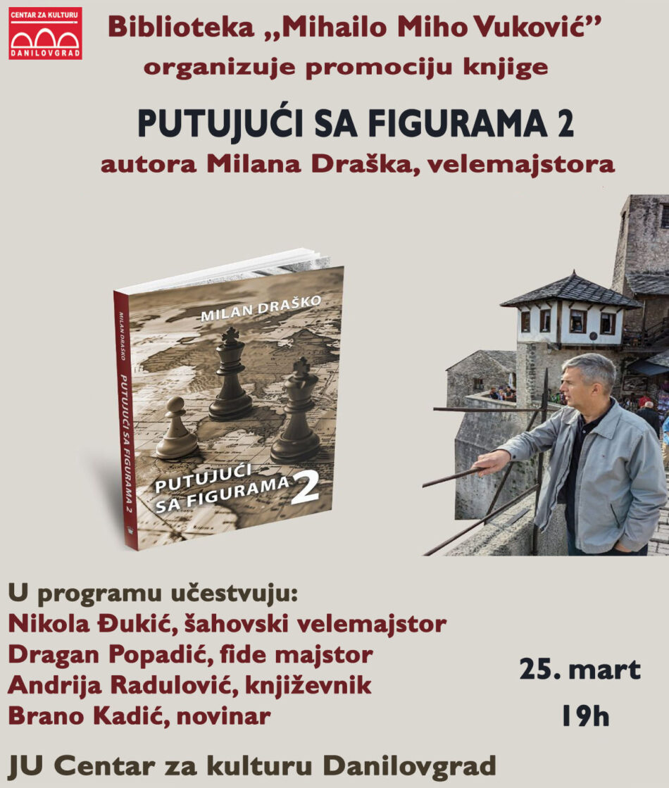 Predstavljanje knjige  ,,Putujući figurama 2″ Autor: Milan Draško