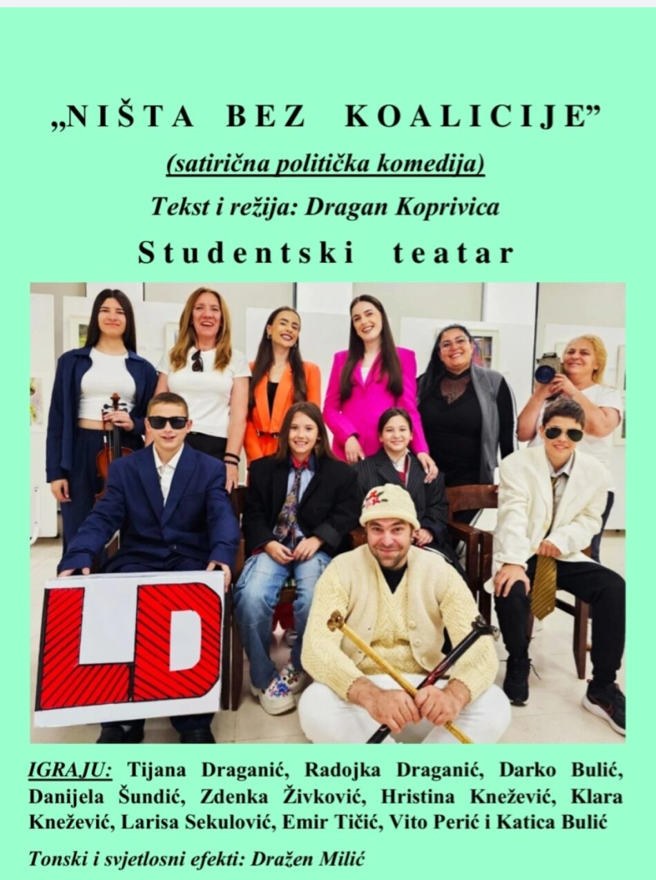 📢,,Ništa bez koalicije“ – satirična komedija Studentskog teatra