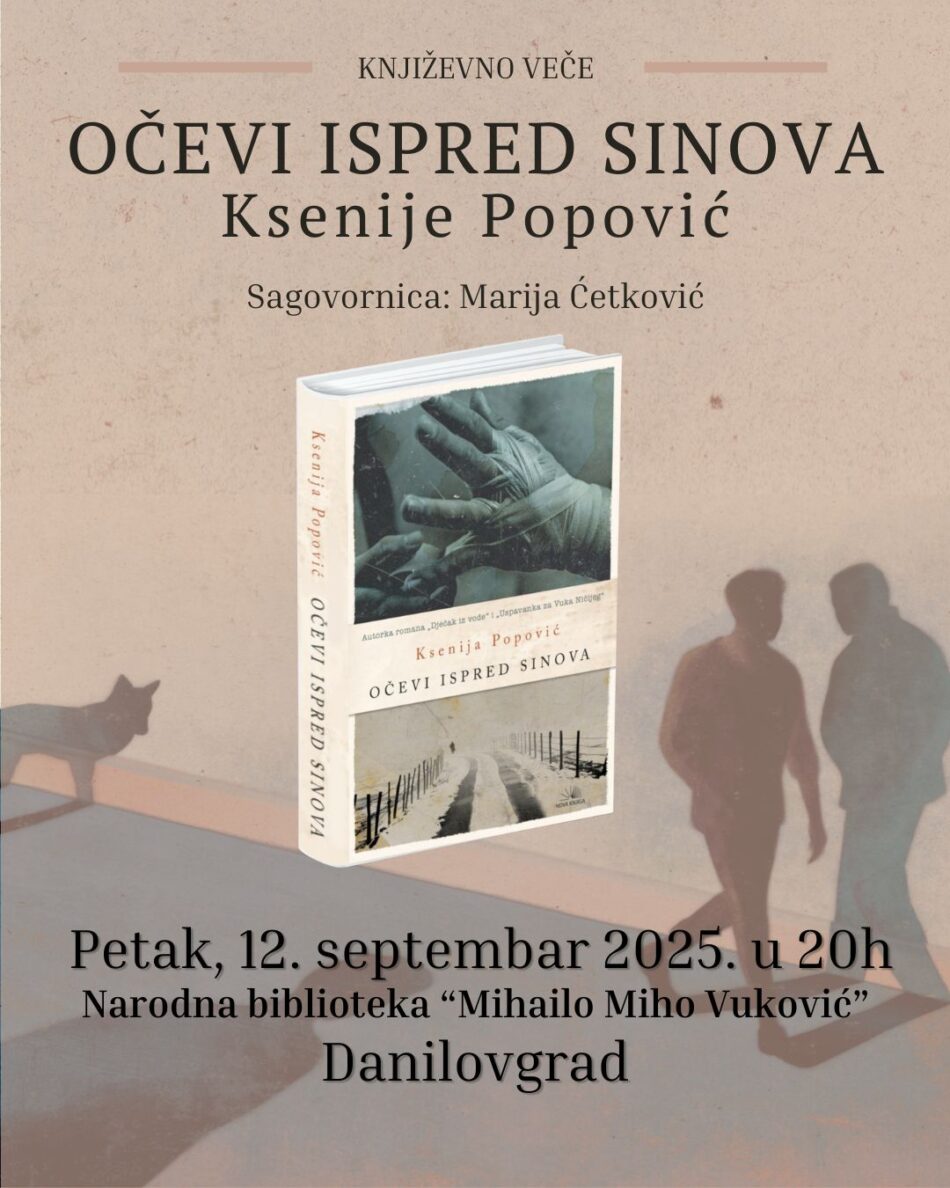 Predstavljanje romana Ksenije Popović „Očevi ispred sinova“